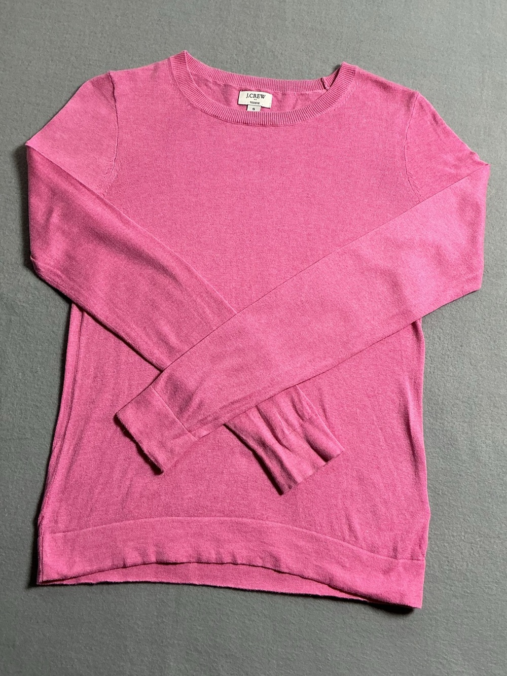 J.Crew Teddie Light Pink 100% Cotton Crewneck Sweater Women’s Small